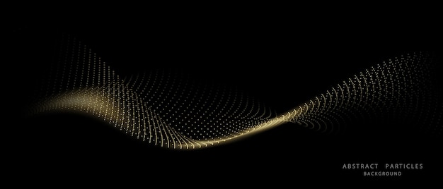 point flow particle wave curve pattern concept of technology modern illustrations