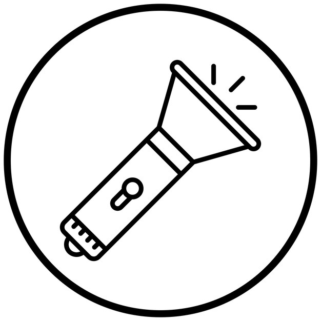 Police Flashlight Icon Style