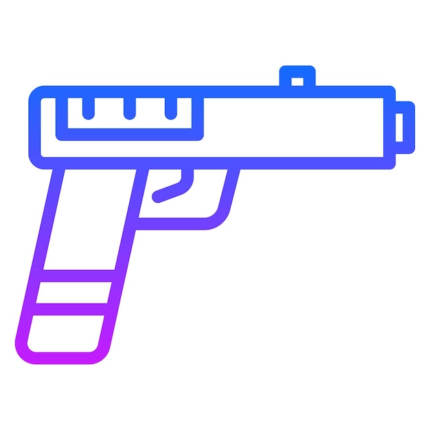 Police Gun Vector Icons