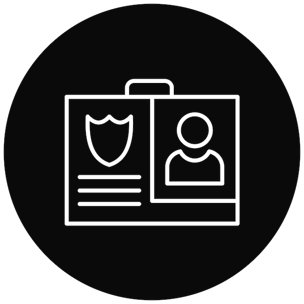 Police ID Card icon vector image Can be used for Police