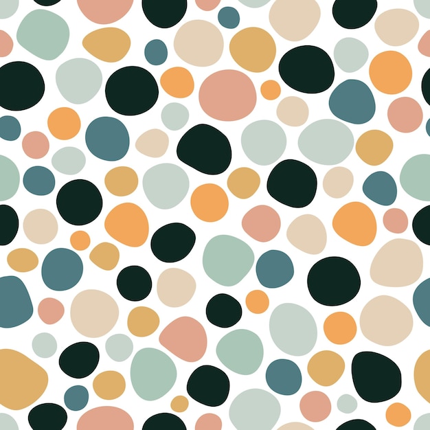 Polka dot Seamless repeat pattern of colorfull circles points Vector