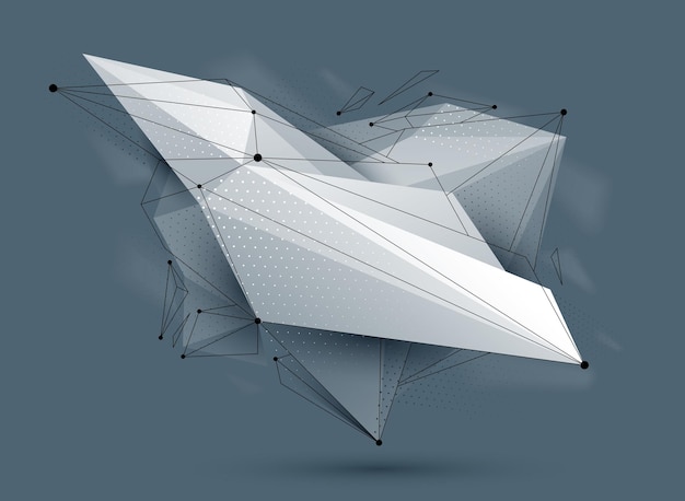 polygonal form vector abstract design modern futuristic shape ai neural network concept dynamic technology abstraction theme geometric art