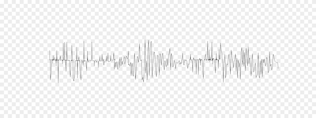 polygraph or seismograph diagram on transparent background seismogram or lie detector graph ground