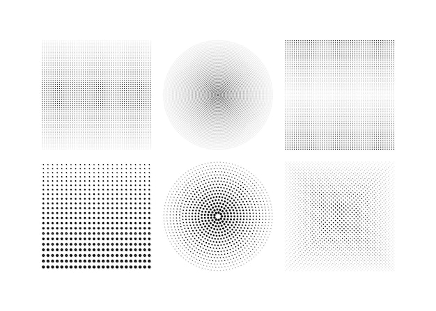 Pop Art background collection Halftone dot pattern Comic style template