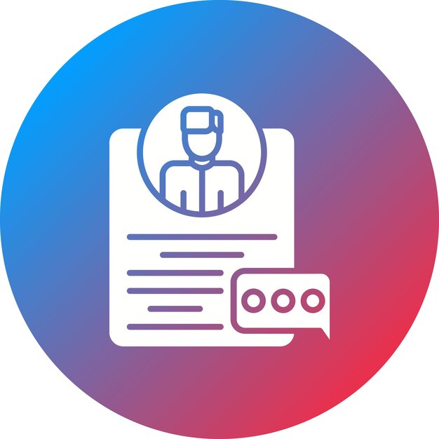 post interview note icon vector image can be used for recruitment agency