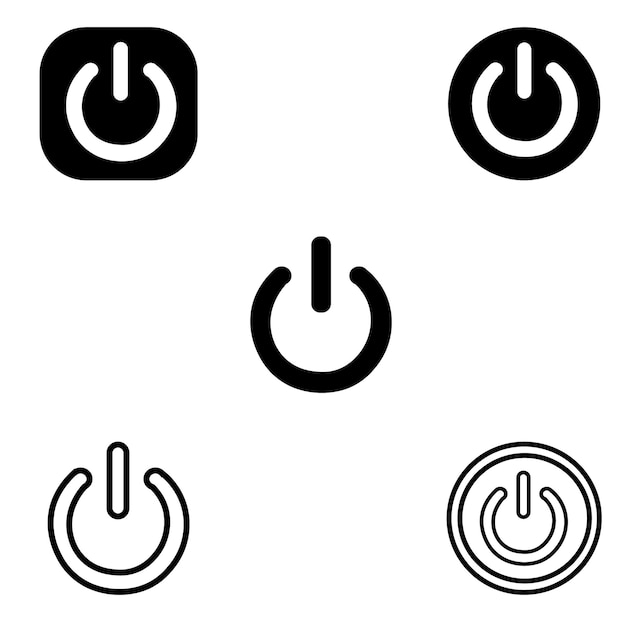 Power button On Off icon set Power on off icons set Vector