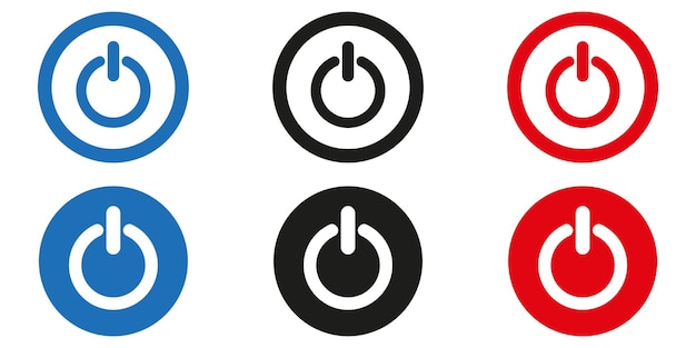 Power icons. OnOff switch.  .  Colored flat web icons. Vector Illustrator