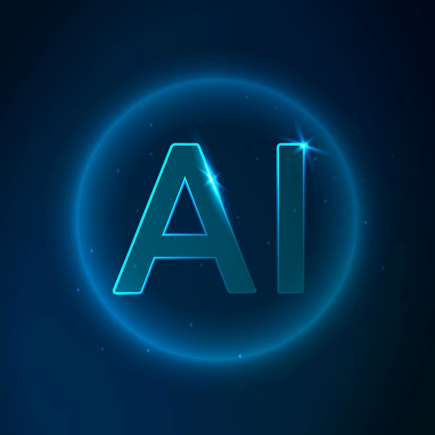 Pozadí futuristické technologie AI, vektor
