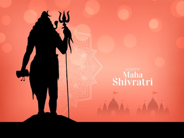 Přání ke šťastné Maha Shivratri, pozadí pro oslavu tradičního indického festivalu