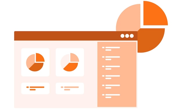 presentation material with pie chart