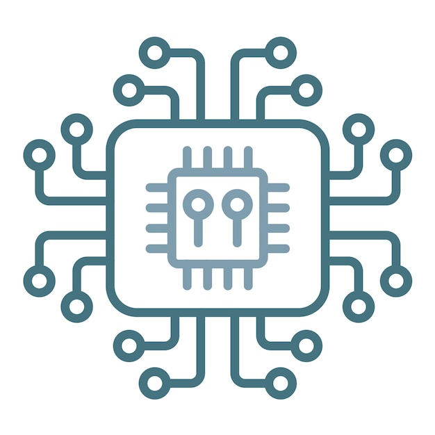 Processor Flat Illustration