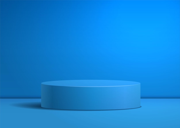 Product display presentation realistic 3d cylinder pedestal podium
