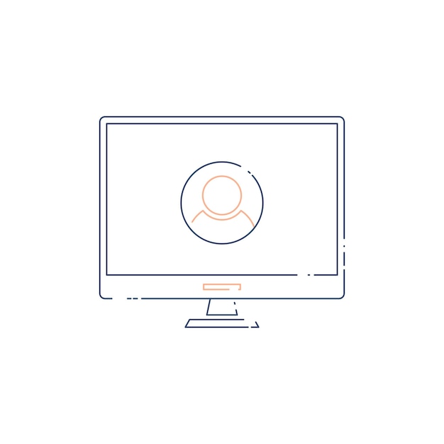 Profile Icon Modern online profile line icon