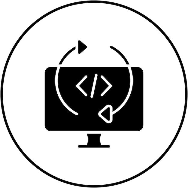 programming cycle icon vector image can be used for computer programming