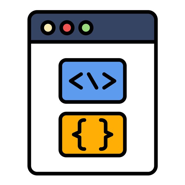 Programming Language Flat Illustration