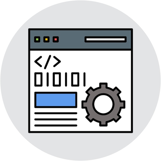 Programming Settings Vector Illustration Style