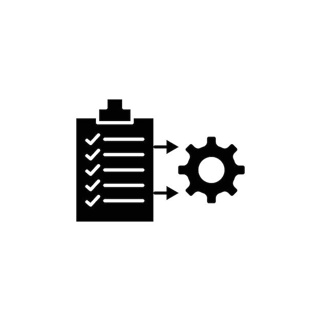 Project Management line icon isolated on white background