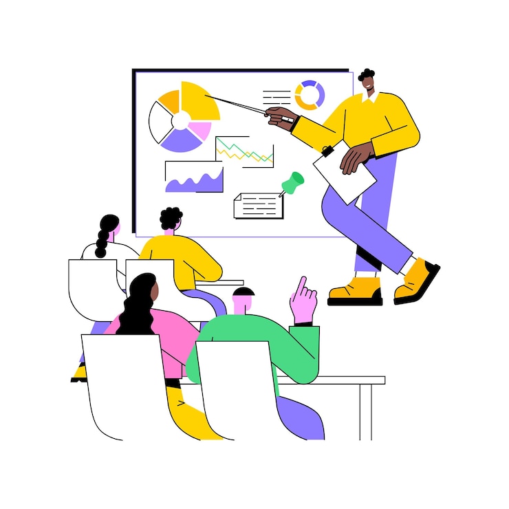 Vektor project presentation isolated cartoon vector illustrations