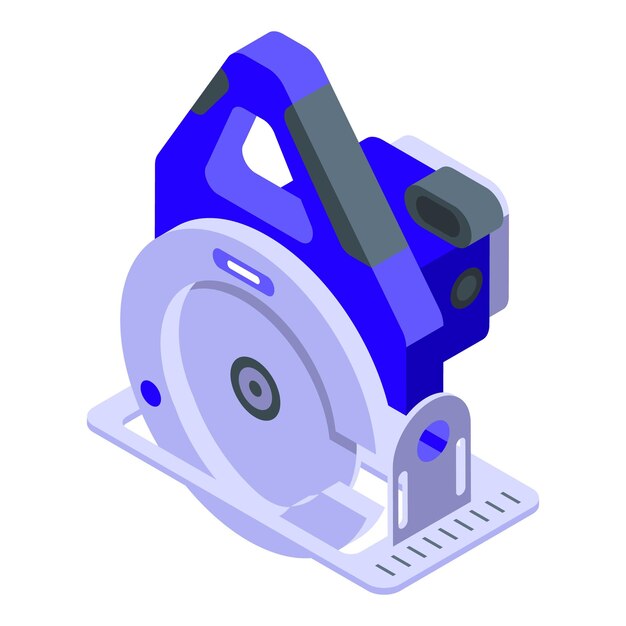 protected circular saw icon isometric of protected circular saw vector icon for web design isolated on white background
