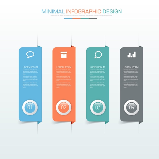Prvky infografiky s ikonou obchodního procesu nebo kroky a možnosti návrhu workflow vektoru