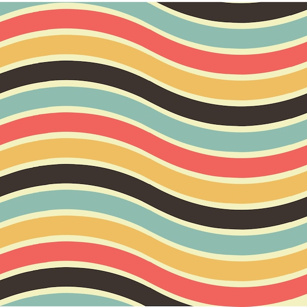 Psychedelic Abstract Art with Retro Background Pattern