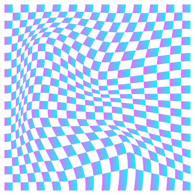 psychedelic distorted checkerboard pattern illusion background