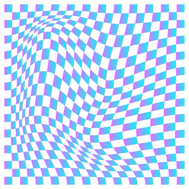 psychedelic distorted checkerboard pattern illusion background