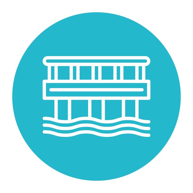 Public Bridge icon vector image Can be used for Public Utilities