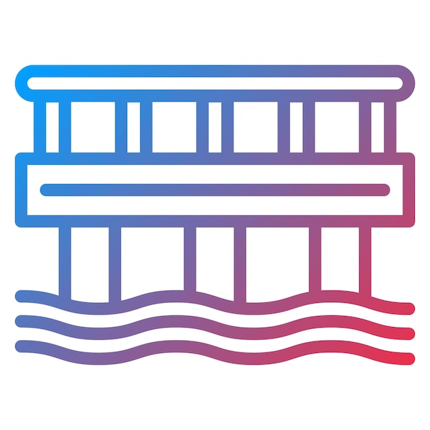 Public Bridge icon vector image Can be used for Public Utilities