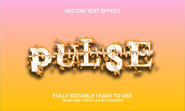 Pulse Editable Font Vector Text Effect