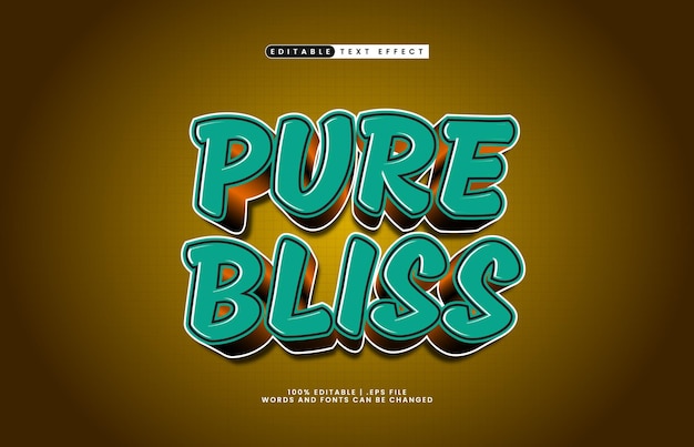 pure bliss editable text effect with a kids and happy text style