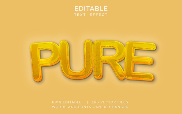 pure honey editable text effect nature honey text style