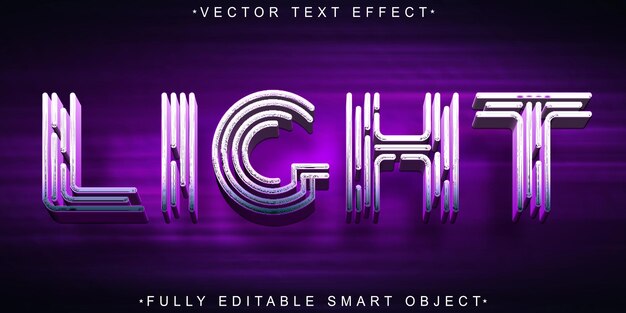 Purple Light Vector Fully Editable Smart Object Text Effect