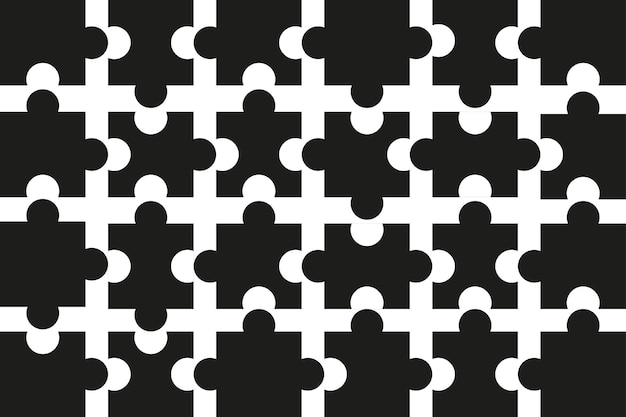 Puzzle background black color Vector illustration in flat design