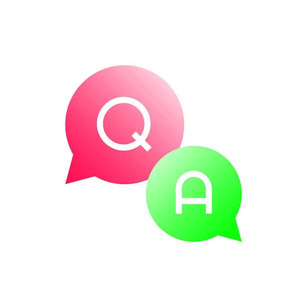q amp a question and answer vector illustration isolated on white background