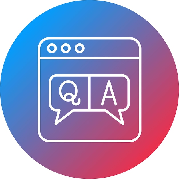 QA icon vector image Can be used for News and Media