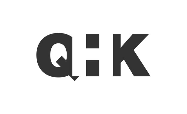QHK logo design Initial letter Q H K bold font style for tech startups consulting corporate branding Creative company name headlines typography identity trendy logotype