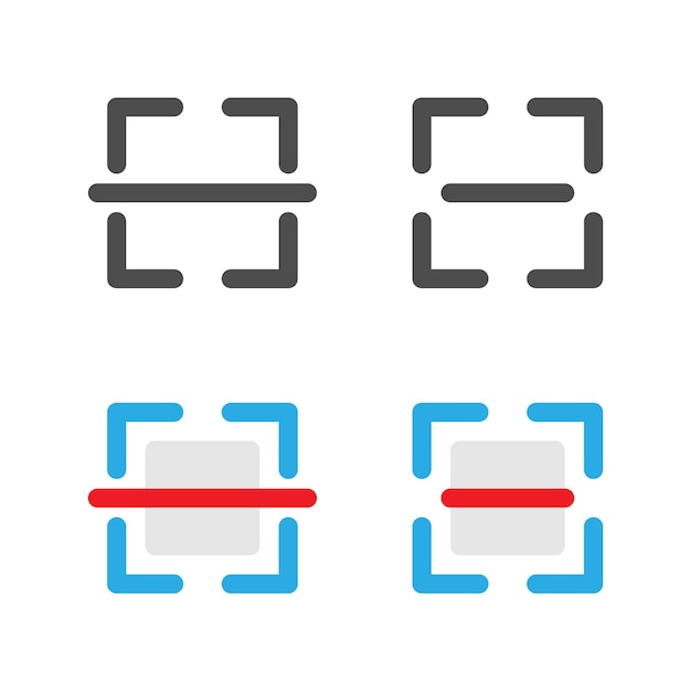qr code scan icon collection set design