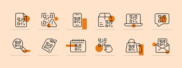 Qr code set icon Quar codes with inscription scan with smartphone Scan me icon about goods search logistics Scan qr code icon for payment mobile app and identification Pastel color background
