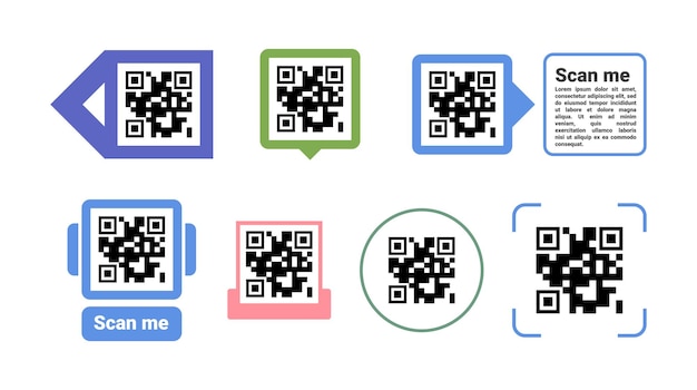 qr code sticker for user interface ui