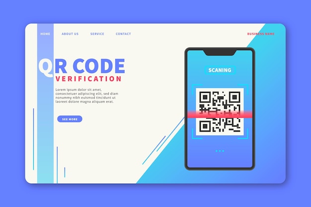 qr code verification landing page template