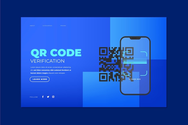 qr code verification - landing page