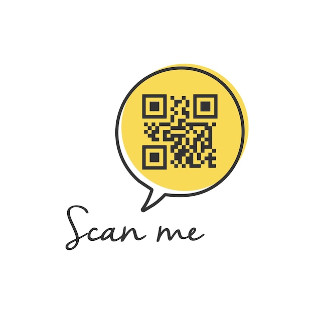 QR kód pro chytrý telefon Nápis naskenujte mě pomocí ikony chytrého telefonu Qr kód pro platbu