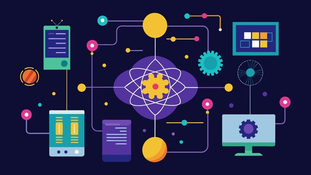 quantum computer programming vector graphics illustration EPS source file format lossless scaling ic
