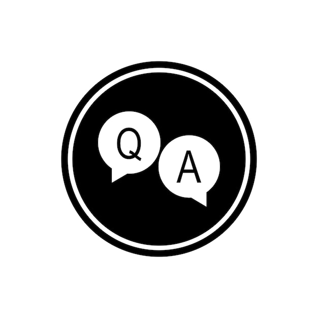 question and answer icon vector template illustration logo design