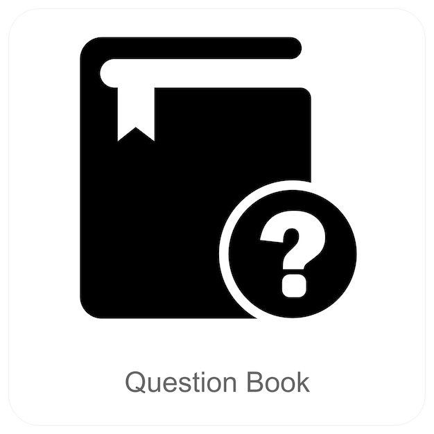 Question Book and Help Icon Concept