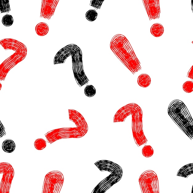 question marks and exclamation marks seamless pattern