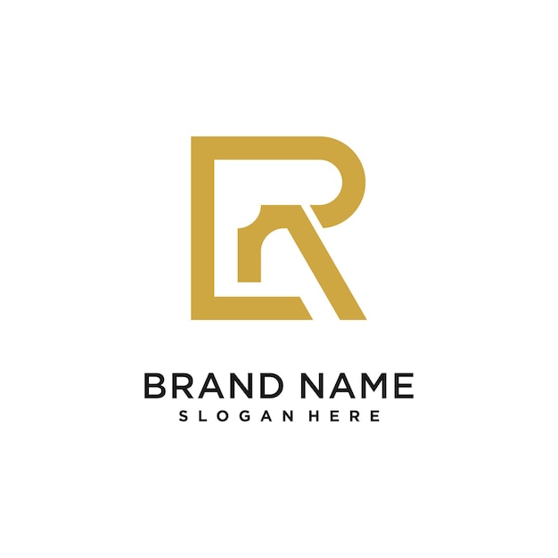 r design element vector icon with creative modern concept idea