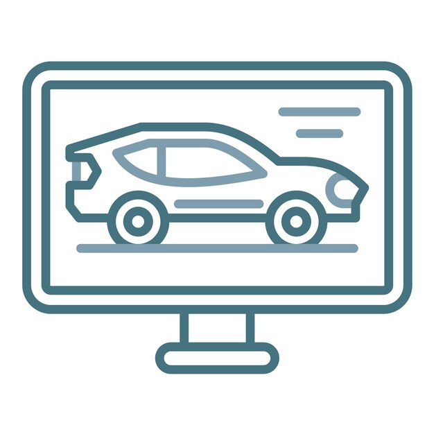 Race Screen Flat Illustration