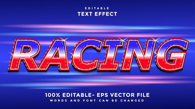 Racing Editable Text Effect Design Template Effect Saved In Graphic Style
